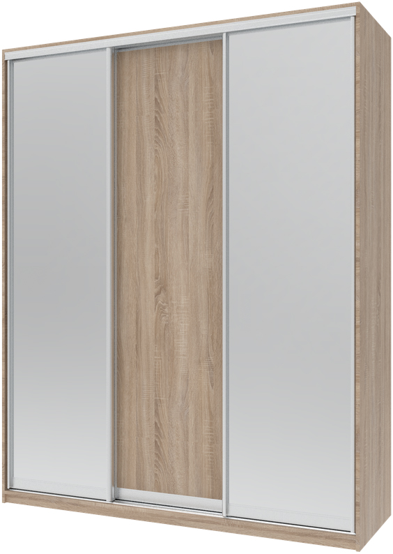 

Шкаф купе Сити 24 Doros under the order Дуб сонома 1 ДСП / 2 Зеркала 238х60х240 см
