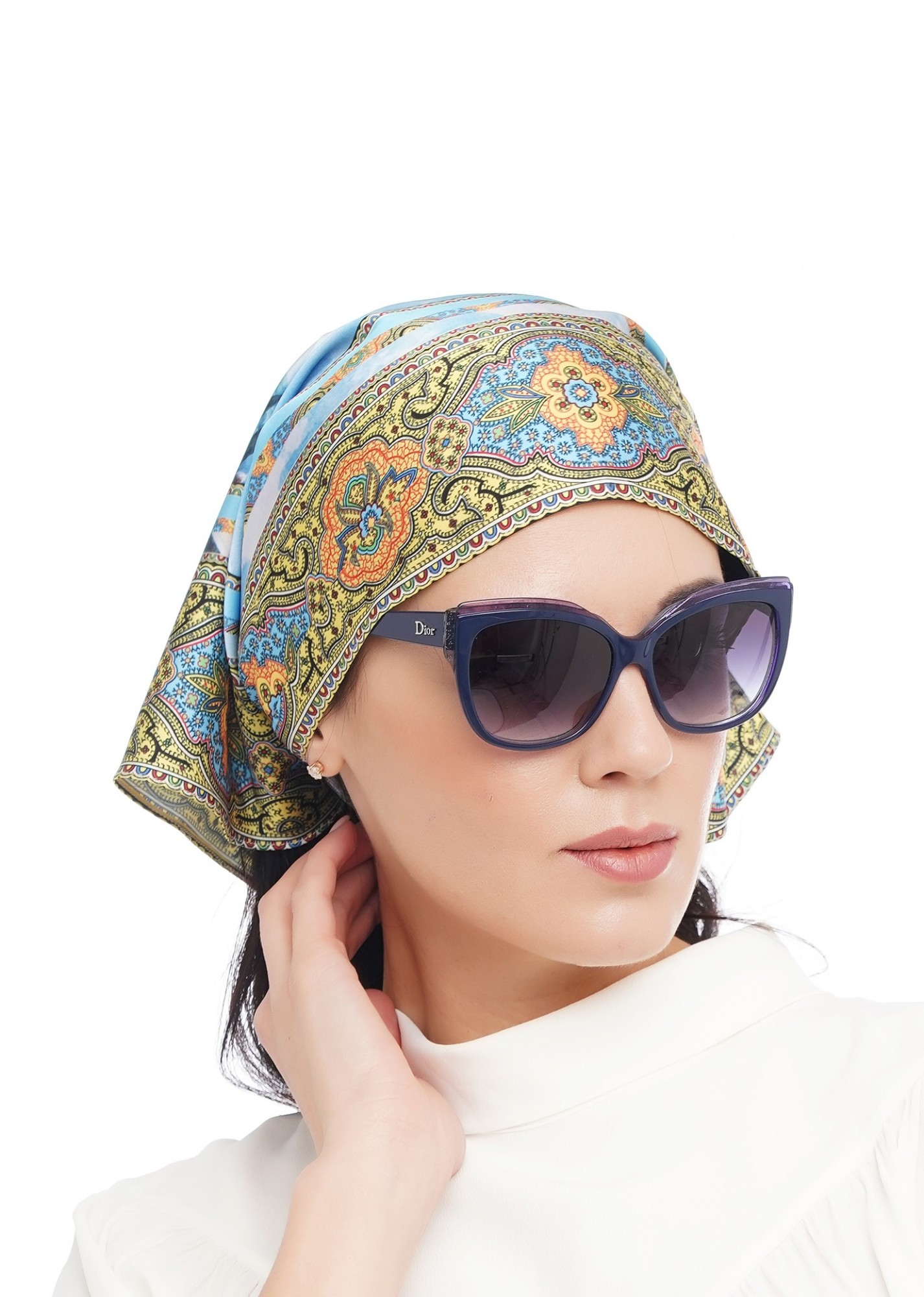 

Дизайнерская шелковая косынка "Летний Крым" от MyScarf