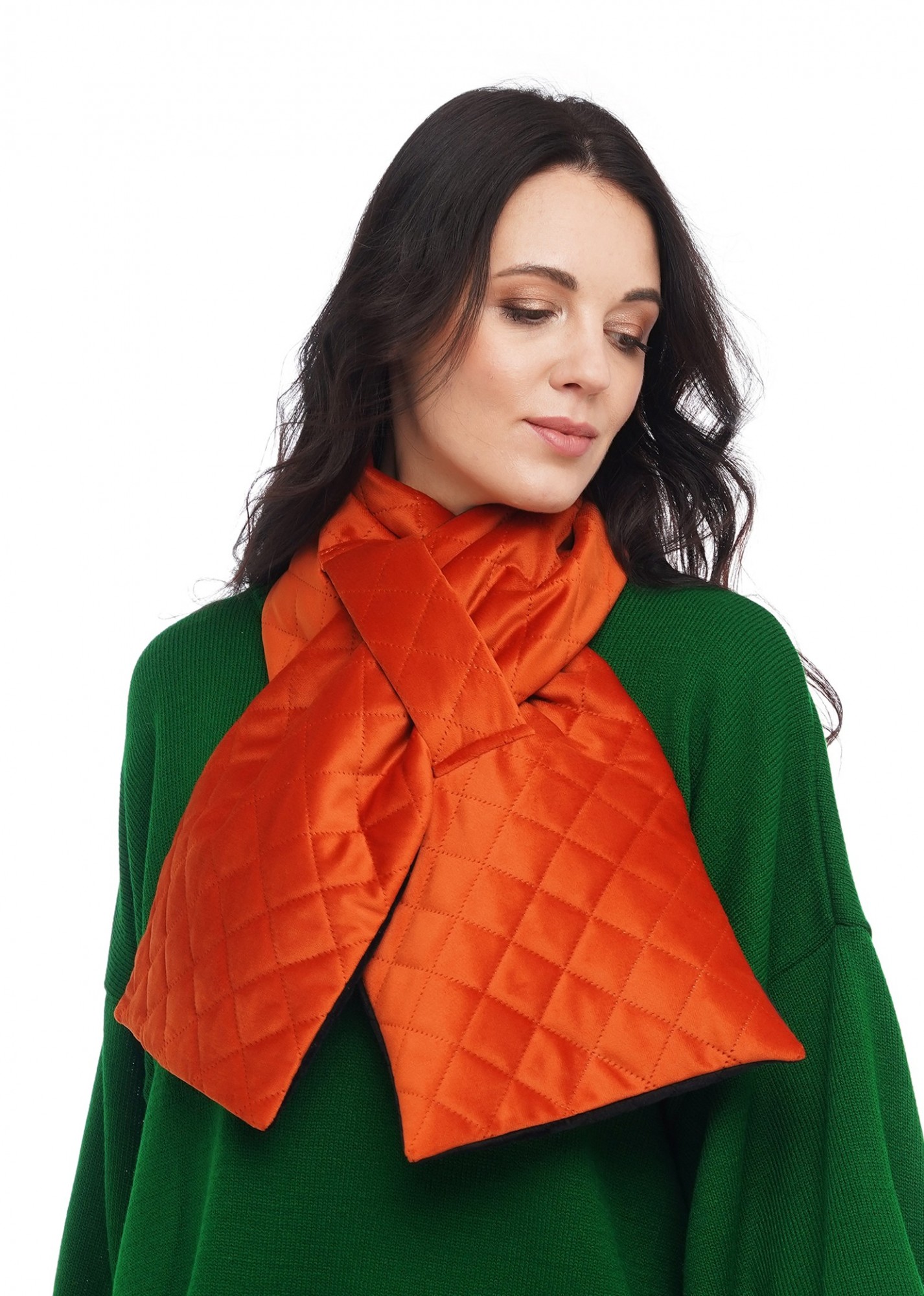 

Шарф "Нью-Йорк" бархатный стёганный MyScarf теплый  красный тюльпан, Шарф "Нью-Йорк" бархатный стёганный MyScarf теплый one size красный тюльпан