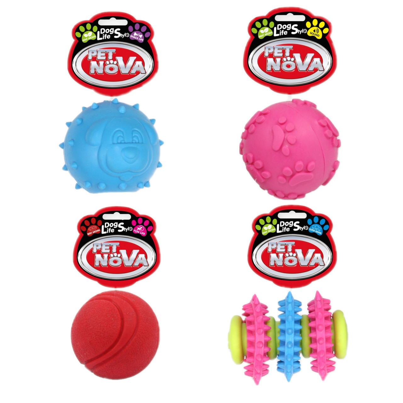 

Набор игрушек для собак Pet Nova «Разноцветные мячики»