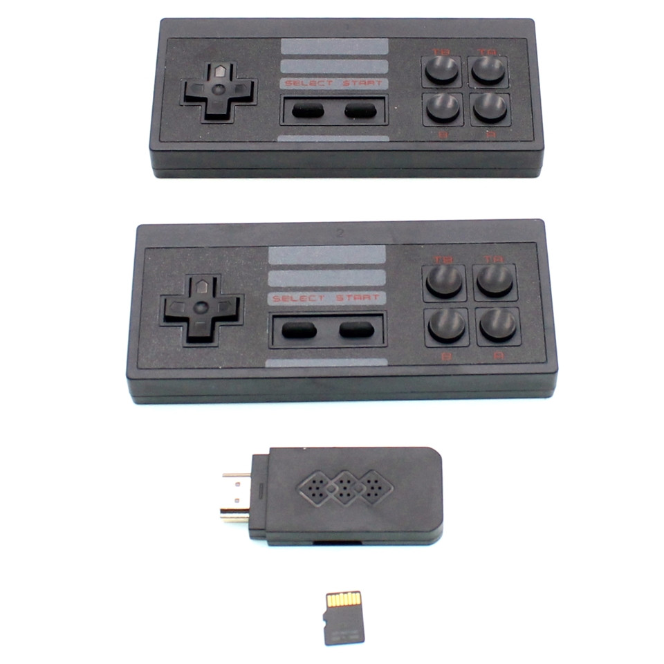 

Беспроводная TV игровая приставка HDMI с двумя беспроводными геймпадами 2.4G Dendy, Sega, Nintend, Game Boy с поддержкой загрузки игр самостоятельно