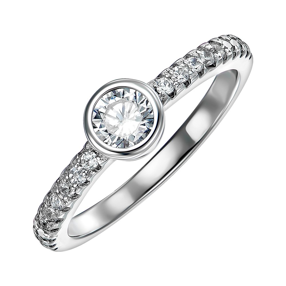 

Серебряное кольцо с фианитами 000125219 16 размера