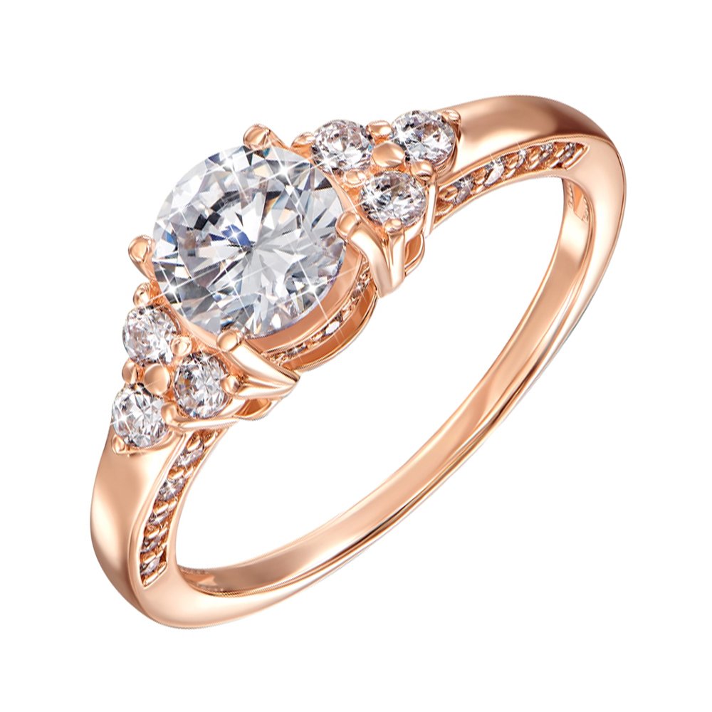 

Кольцо из красного золота с фианитами Tesori Zirconia 000151337 17 размера