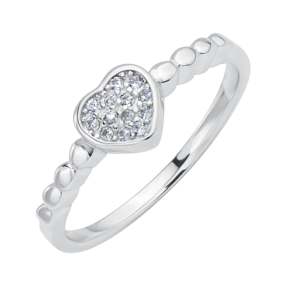 

Серебряное кольцо с фианитами 000116342 17.5 размера