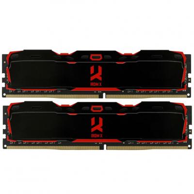 

Модуль памяти для компьютера DDR4 16GB (2x8GB) 3000 MHz Iridium X Black Goodram (IR-X3000D464L16S/16GDC)