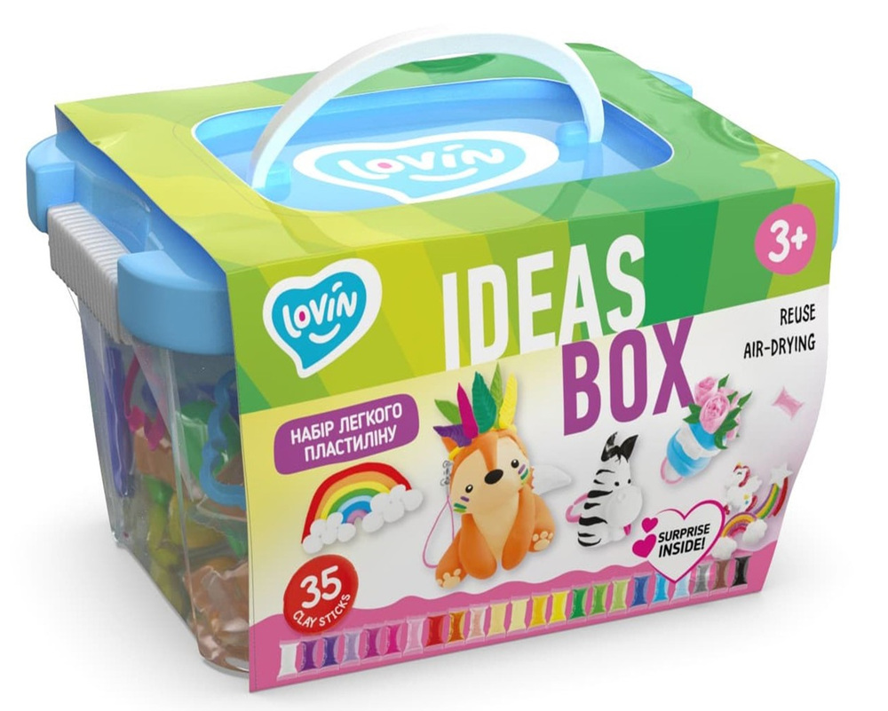 

Набор для лепки OKTO Lovin Ideas Box Легкий прыгающий пластилин (70108)