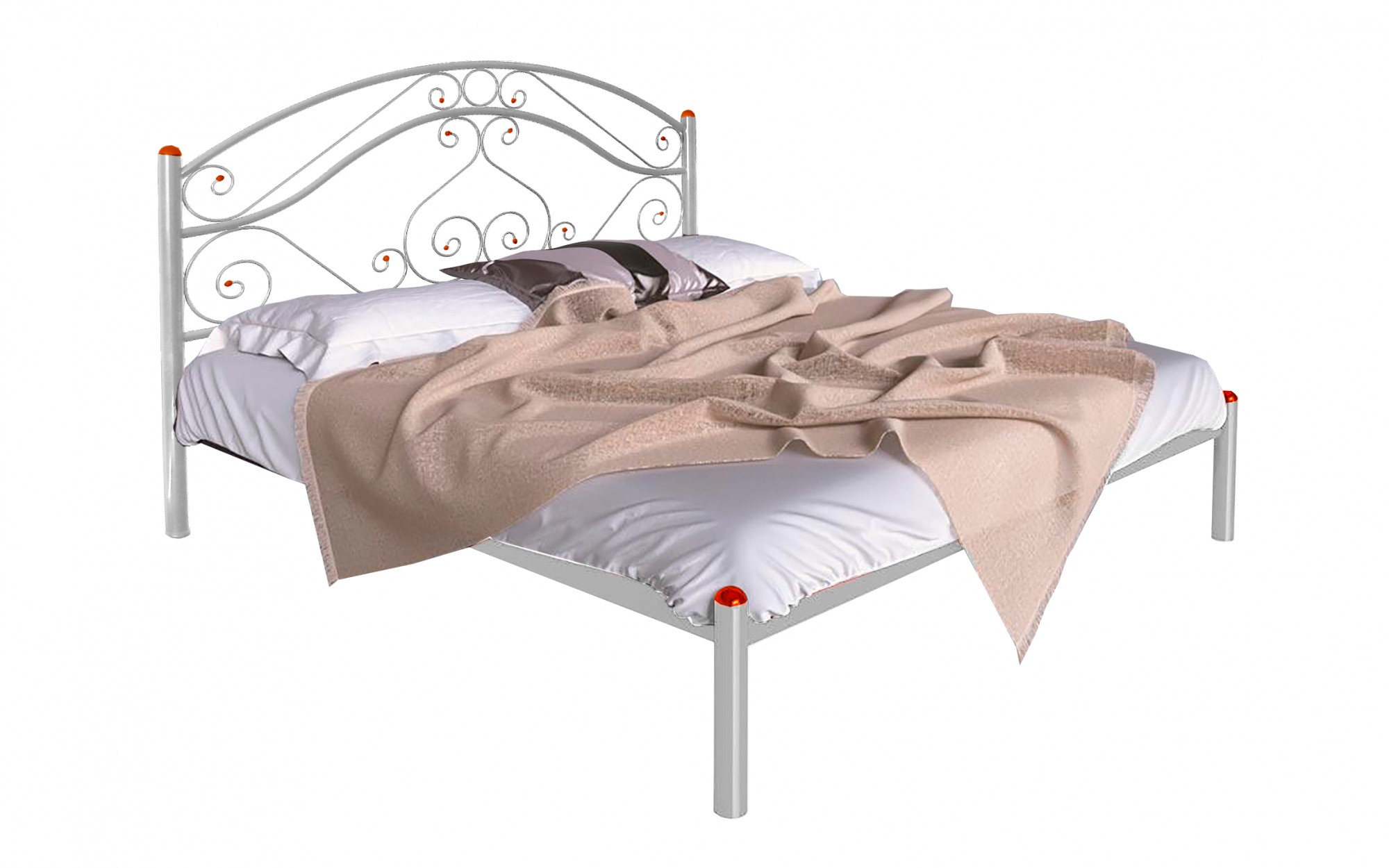 

Металлическая кровать ТриАметекс Белинда 160х190 белая