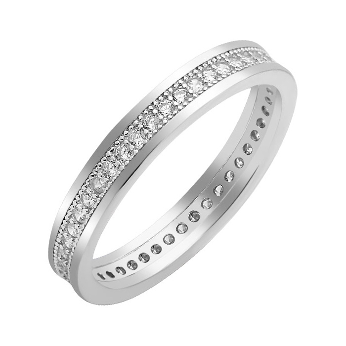 

Серебряное кольцо с фианитами 000103102 18.5 размера