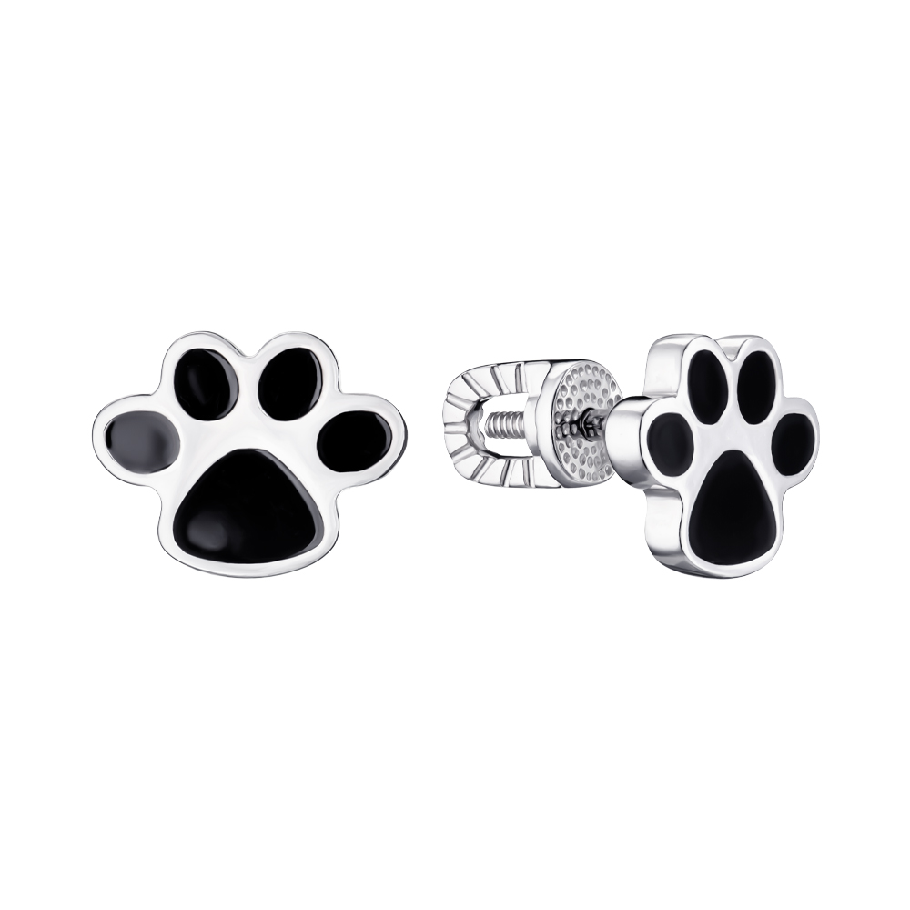 

Серебряные серьги-пуссеты с эмалью 000148257