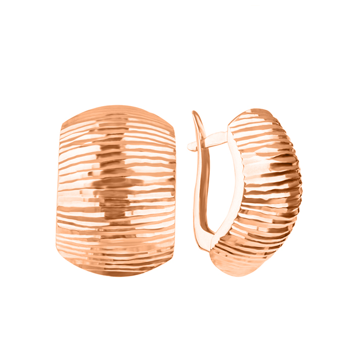 

Серьги из красного золота с насечкой 000103548