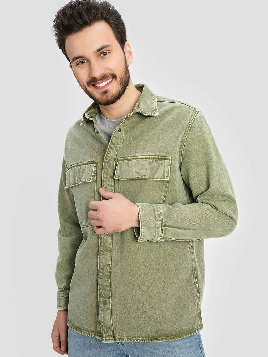 

Рубашка джинсовая O'STIN Casual MS1Y61-36  Горчичная, Рубашка джинсовая O'STIN Casual MS1Y61-36 L Горчичная