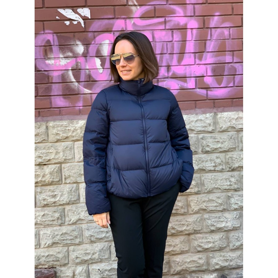 

Куртка кокон Uniqlo на пуху  темно-синяя 5794, Куртка кокон Uniqlo на пуху XS темно-синяя 5794