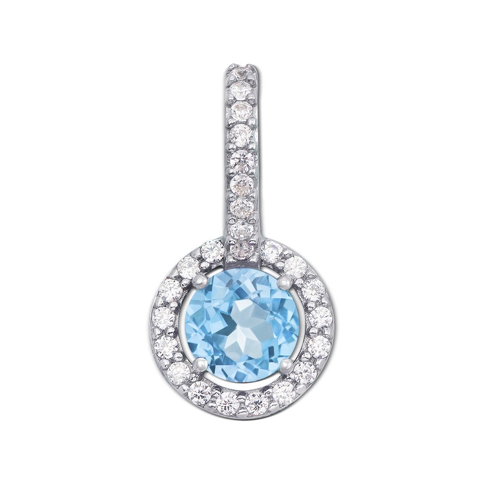 

Подвеска из серебра с топазом и фианитами 000148886