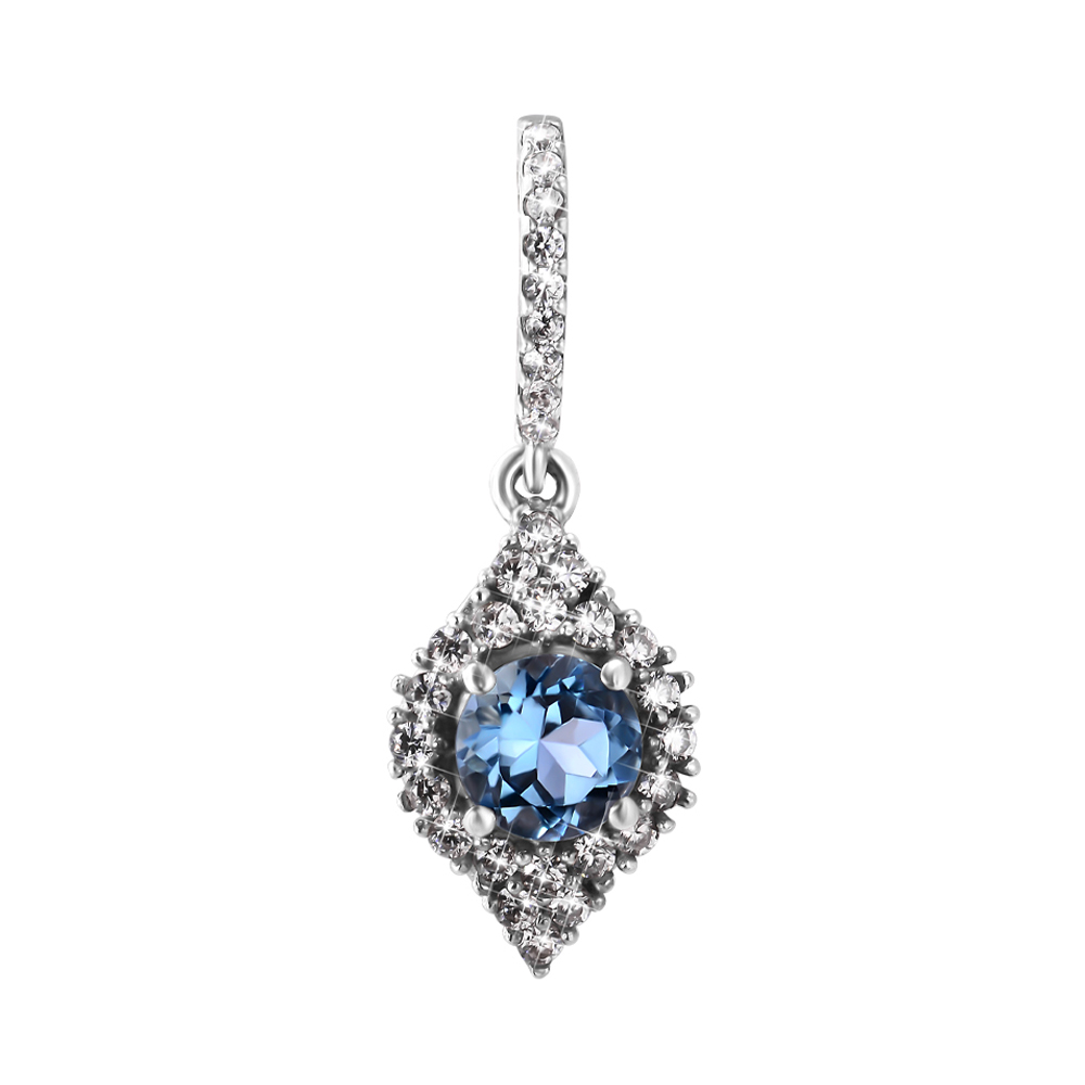 

Серебряная подвеска с топазом и фианитами 000137022