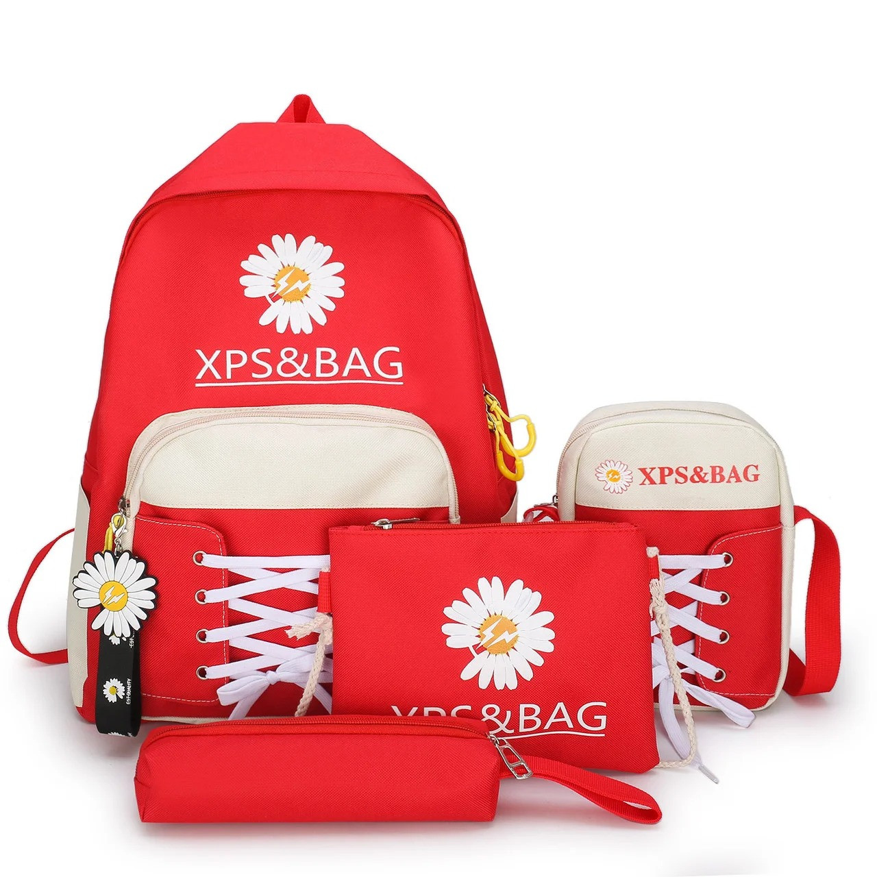 

Набор 4 в 1 школьный рюкзак, сумка, клатч, пенал и мешочек BR-S XPS&BAG красно-белый (1580298320)