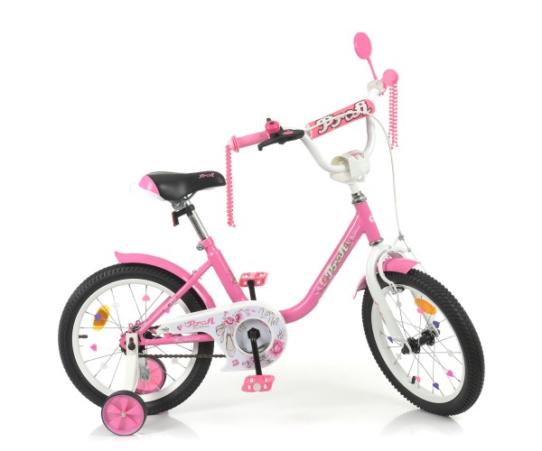 

Велосипед двухколесный Profi Ballerina 16" SKD45 с фонариком, звоночком, Y1681, Розовый