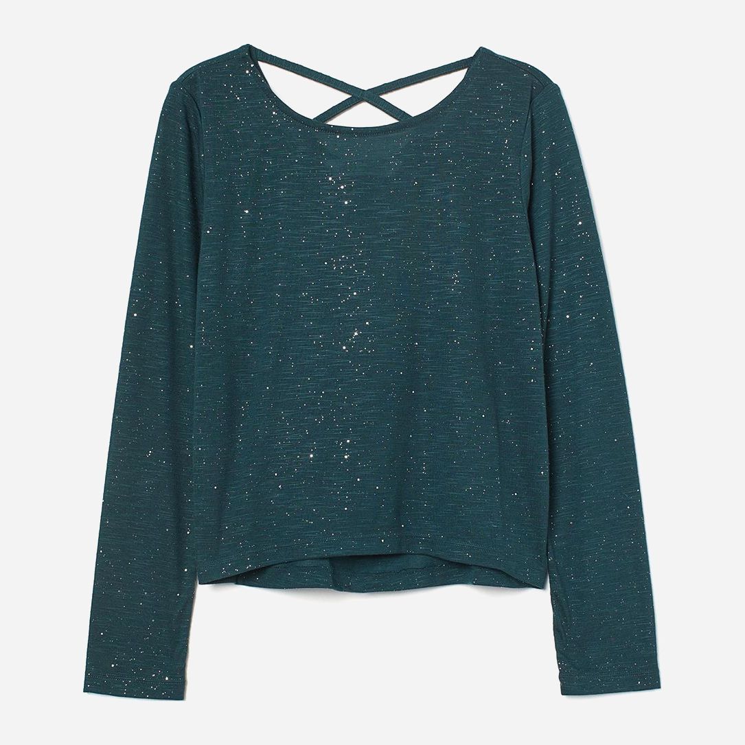

Футболка с длинными рукавами H&M 88780b50 134-140 см Зеленая