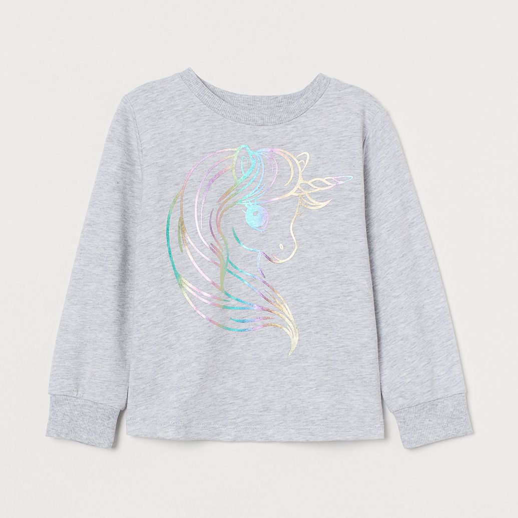 

Футболка с длинными рукавами H&M 909348b50 98-104 см Серая