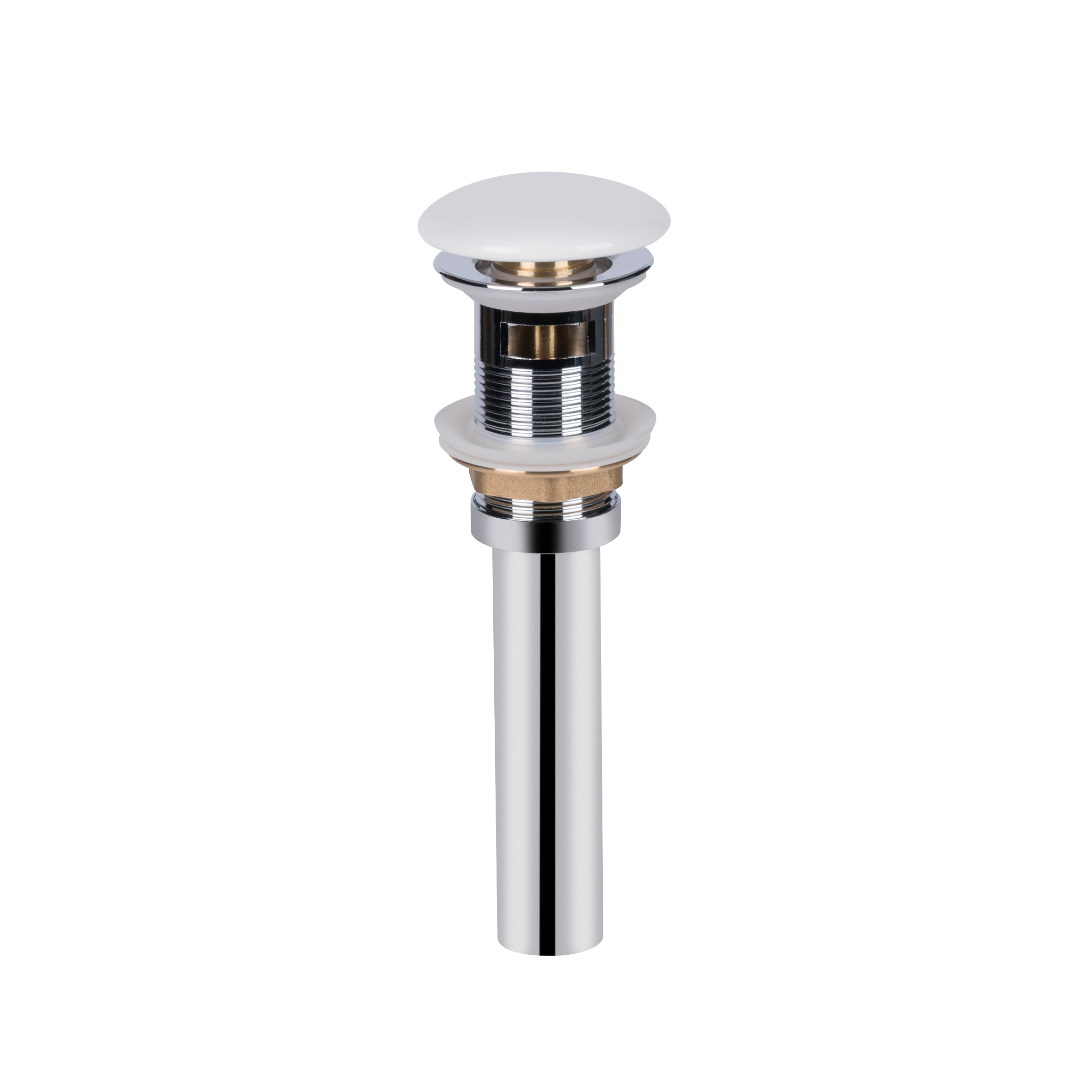 

Донный клапан для для раковины Qtap PU02O WHITE с переливом