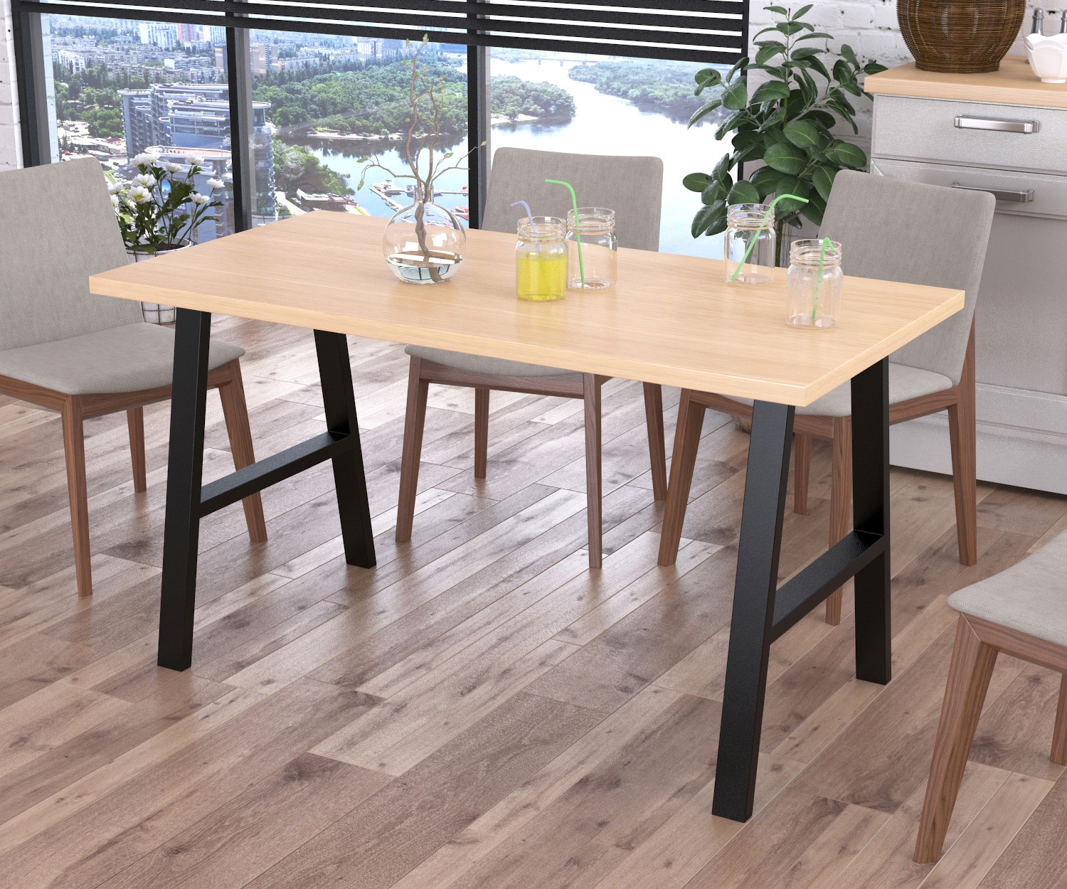 

Стол обеденный Атлант Loft Design Дуб Борас
