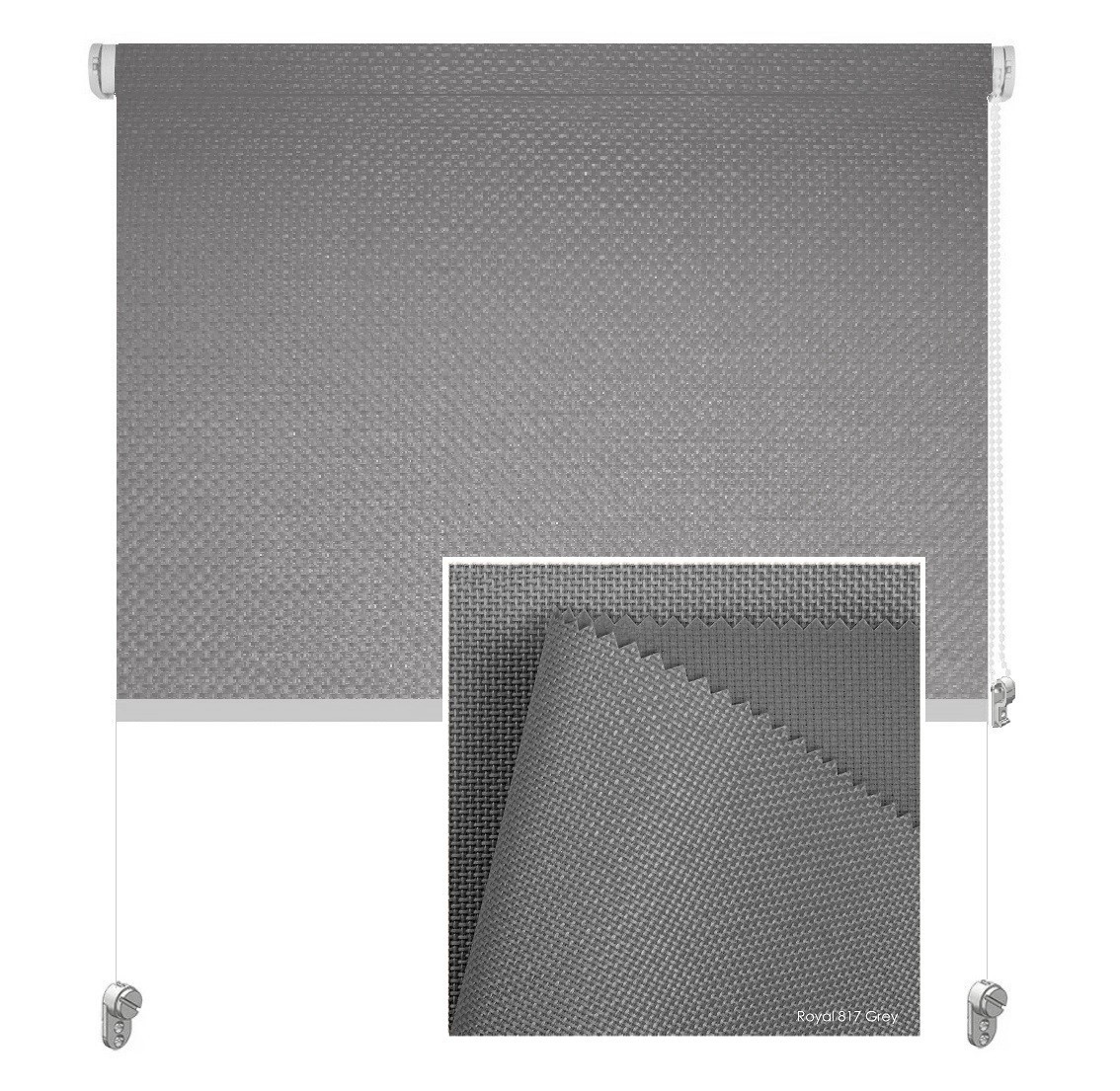 

Тканевая роллета ROLGROUP Mini Set Royal 90x160 серый