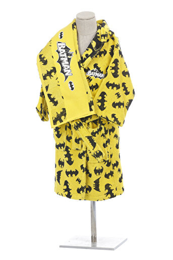 

Набор халат с полотенцем Ozdilek Batman 11 12 лет (Рост 152 164 см) желтый (8697353478208)