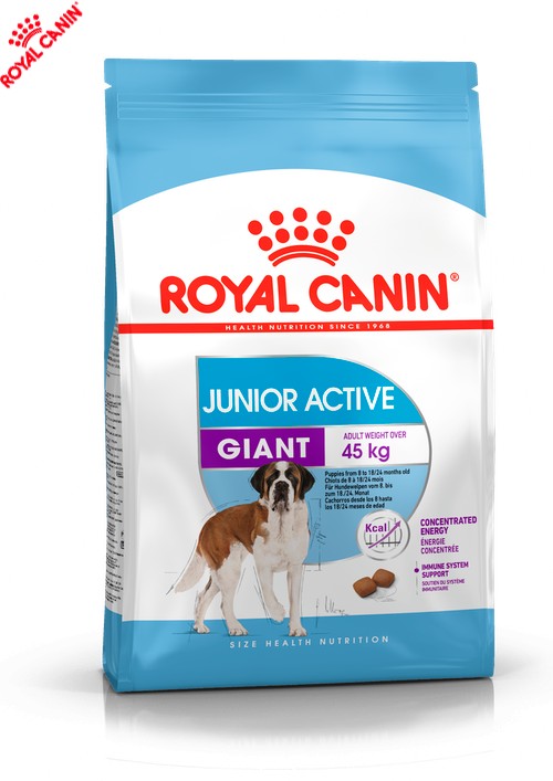 

Сухой полнорационный корм Royal Canin Giant Junior Active - сухой корм для щенков гигантских пород от 8 до 18/24 мес. 15 кг (3042150)
