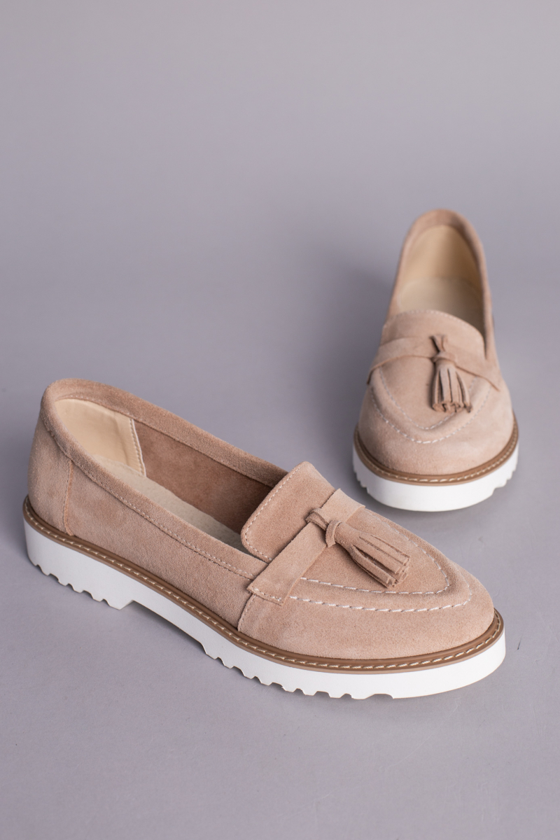 

Лофери замшеві LuxuryShoes 4300-2/38 (24,5-25 см) Бежеві