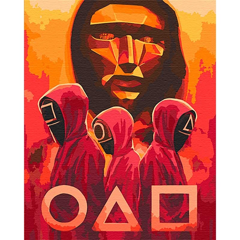 

Картина по номерам Игра в кальмара. Солдаты 50*40 ArtCraft