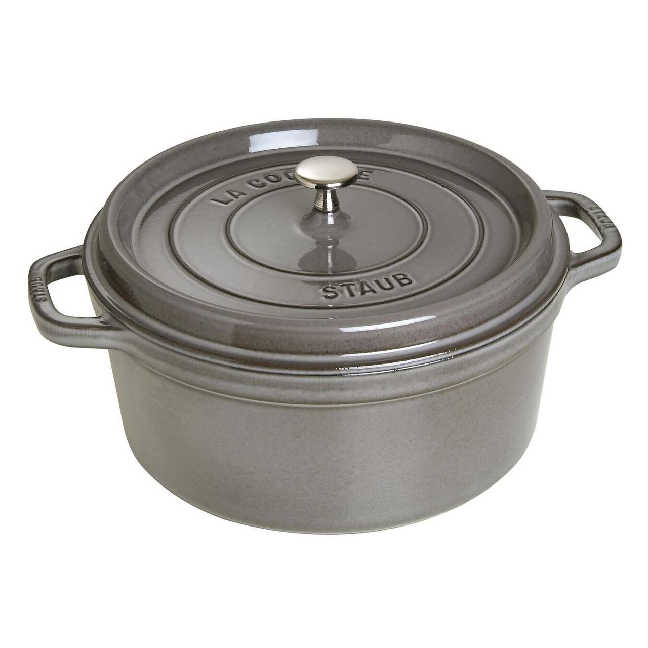 

Кастрюля чугунная круглая Staub 28 cм 6.7 л графит 11092818-B