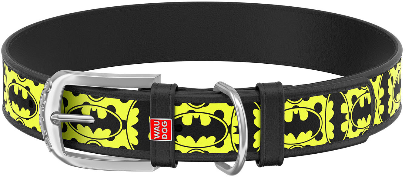 

Ошейник для собак кожаный Collar WAUDOG Design с QR паспортом, рисунок "Бэтмен4", XL, Ш 35 мм, Дл 44-58 см (0035-1006-01)