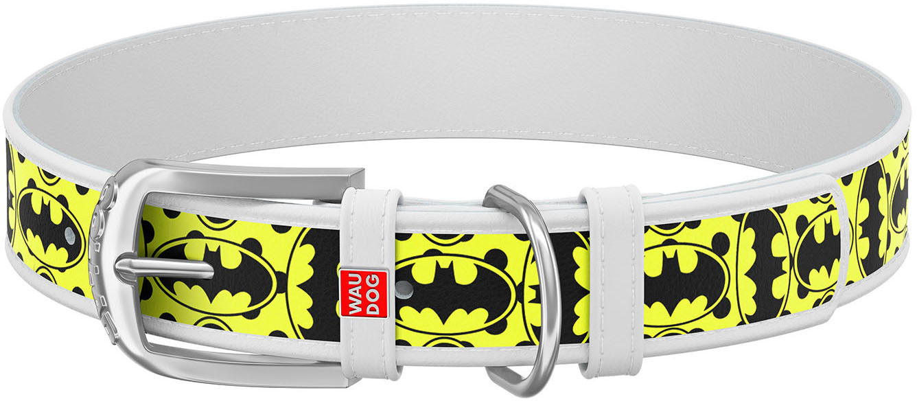 

Ошейник для собак кожаный Collar WAUDOG Design с QR паспортом, рисунок "Бэтмен4", M, Ш 20 мм, Дл 29-38 см (0020-1006-15)