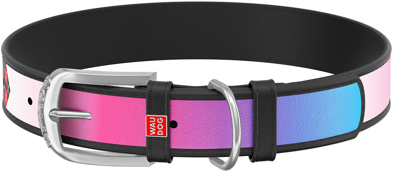 

Ошейник для собак кожаный Collar WAUDOG Design с QR паспортом, рисунок "Харли Квинн", XL, Ш 35 мм, Дл 44-58 см (0035-1002-01)