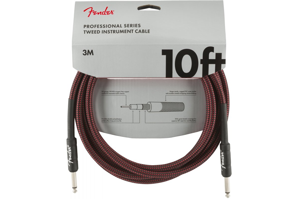 

Кабель инструментальный Fender CABLE PROFESSIONAL SERIES 10' RED TWEED