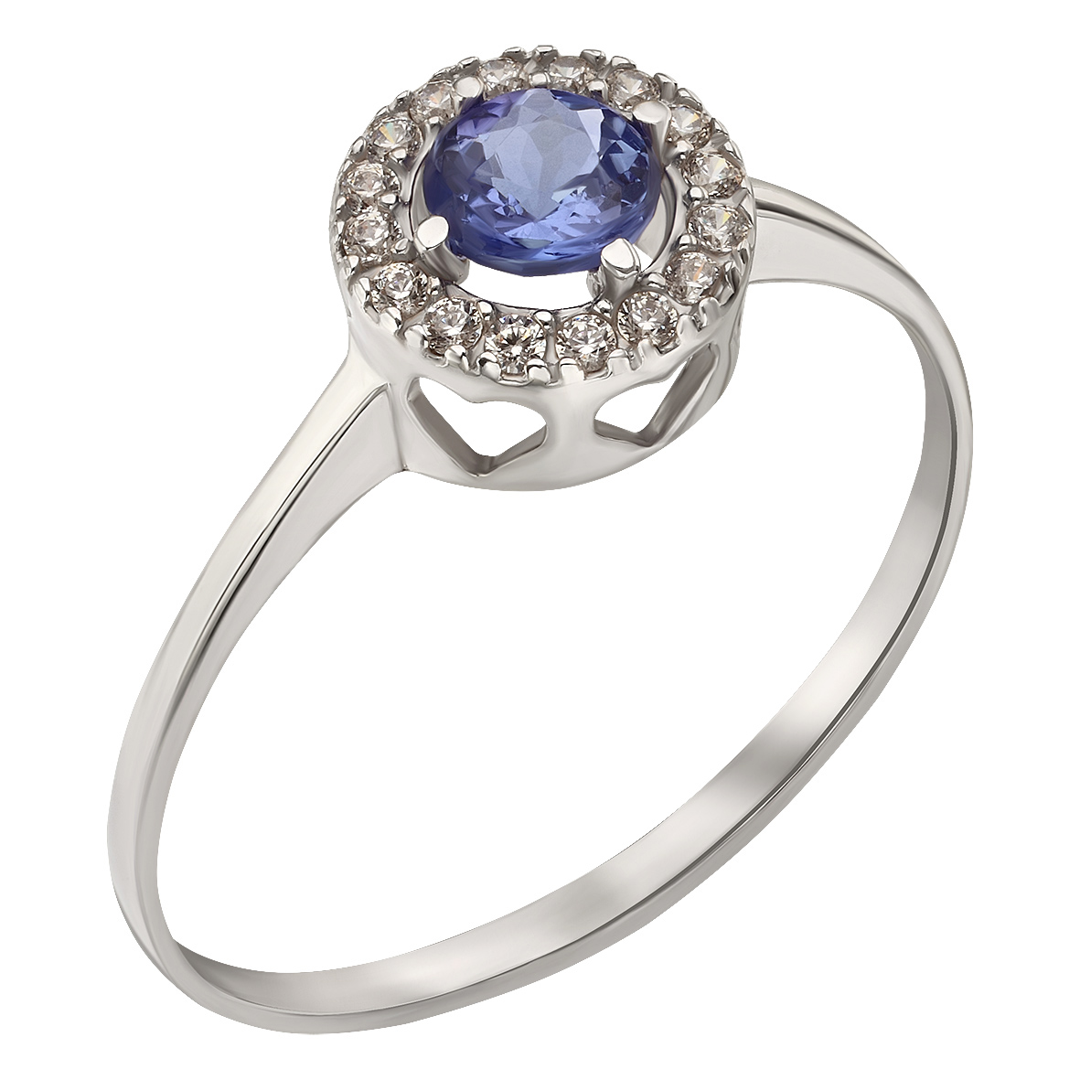 

Кольцо в белом золоте с танзанитом и фианитами Tango Jewellery Company 3629672В размер 17