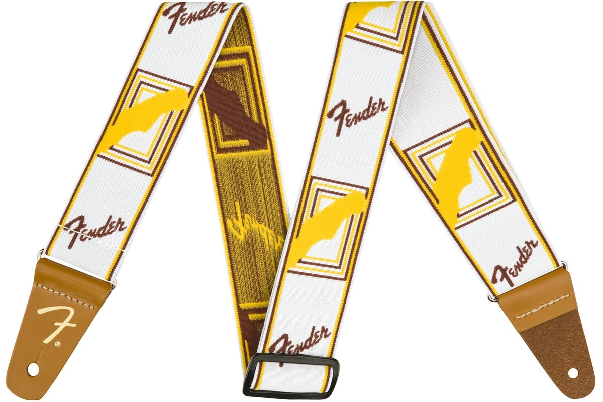 

Ремень гитарный Fender 2" WEIGHLESS MONOGRAMMED STRAP WHITE/BROWN/YELLOW