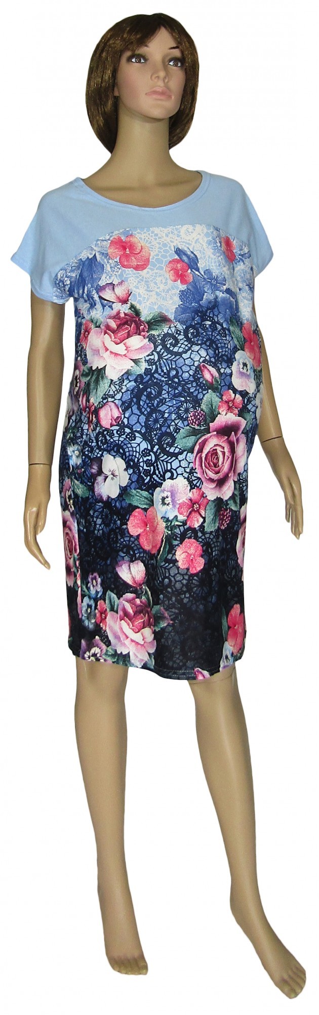 

Платье для беременных Укртрикотаж Damask  Сине-голубое (0077, Платье для беременных Укртрикотаж Damask 62 Сине-голубое (0077)