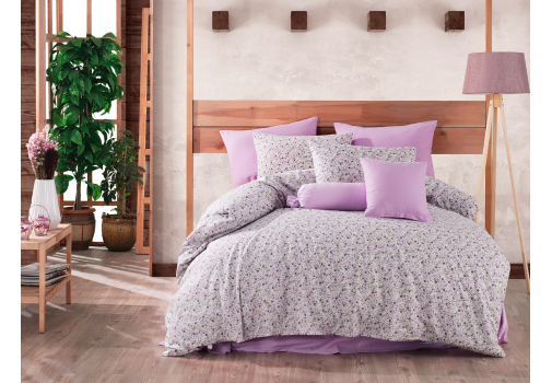 

Комплект постельного белья Majoli Lily Lilac 200x220 Лиловый