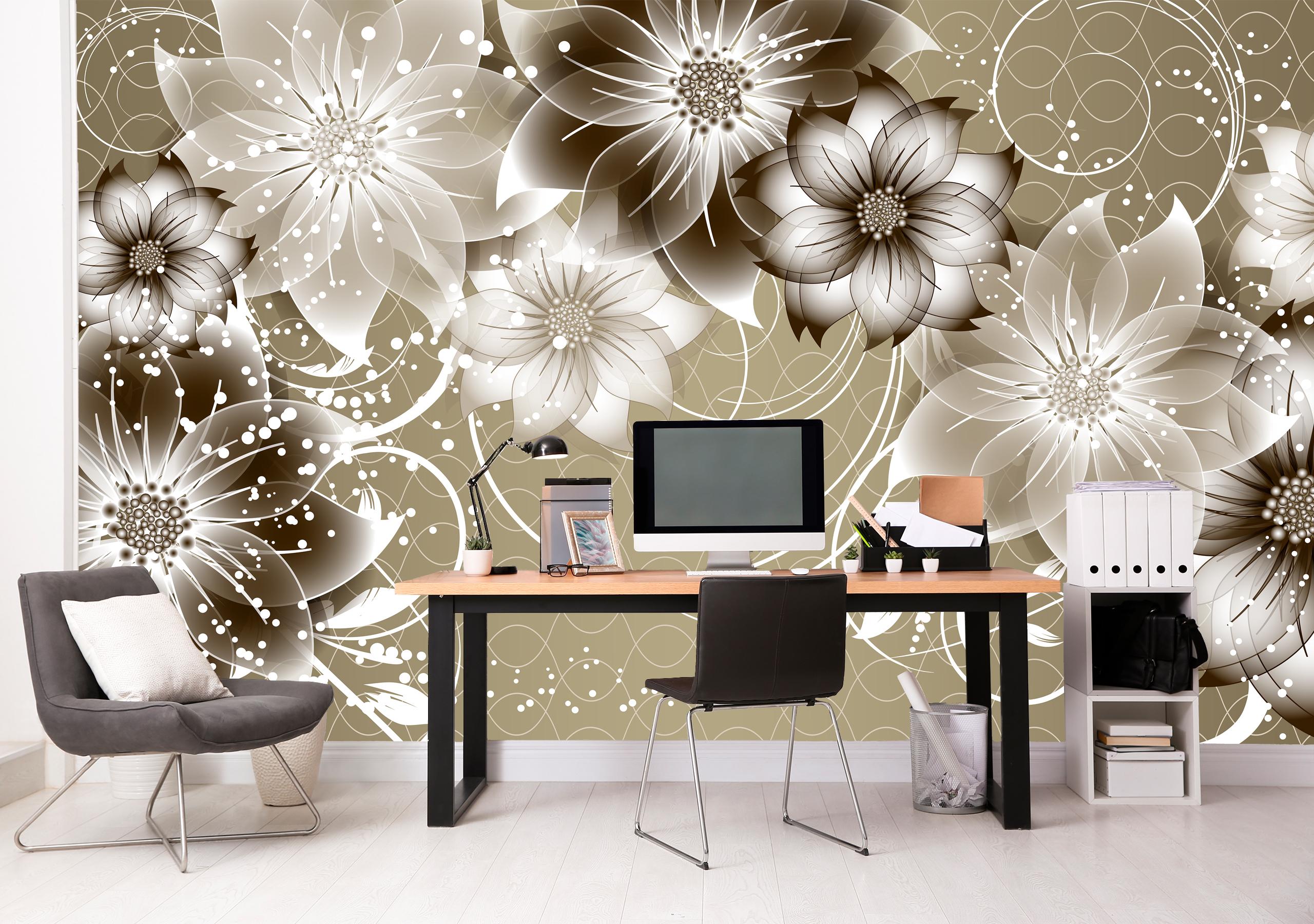 

Виниловые Фотообои Walldeco Узоры и цветы 300x200 Мелкий песок с блестками