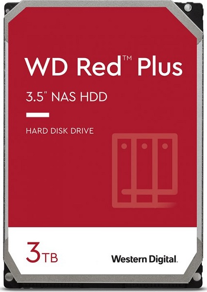 

Жорсткий диск 3.5" 3TB Western Digital Red Plus NAS 128MB, SATA 3, 5400rpm (WD30EFZX)