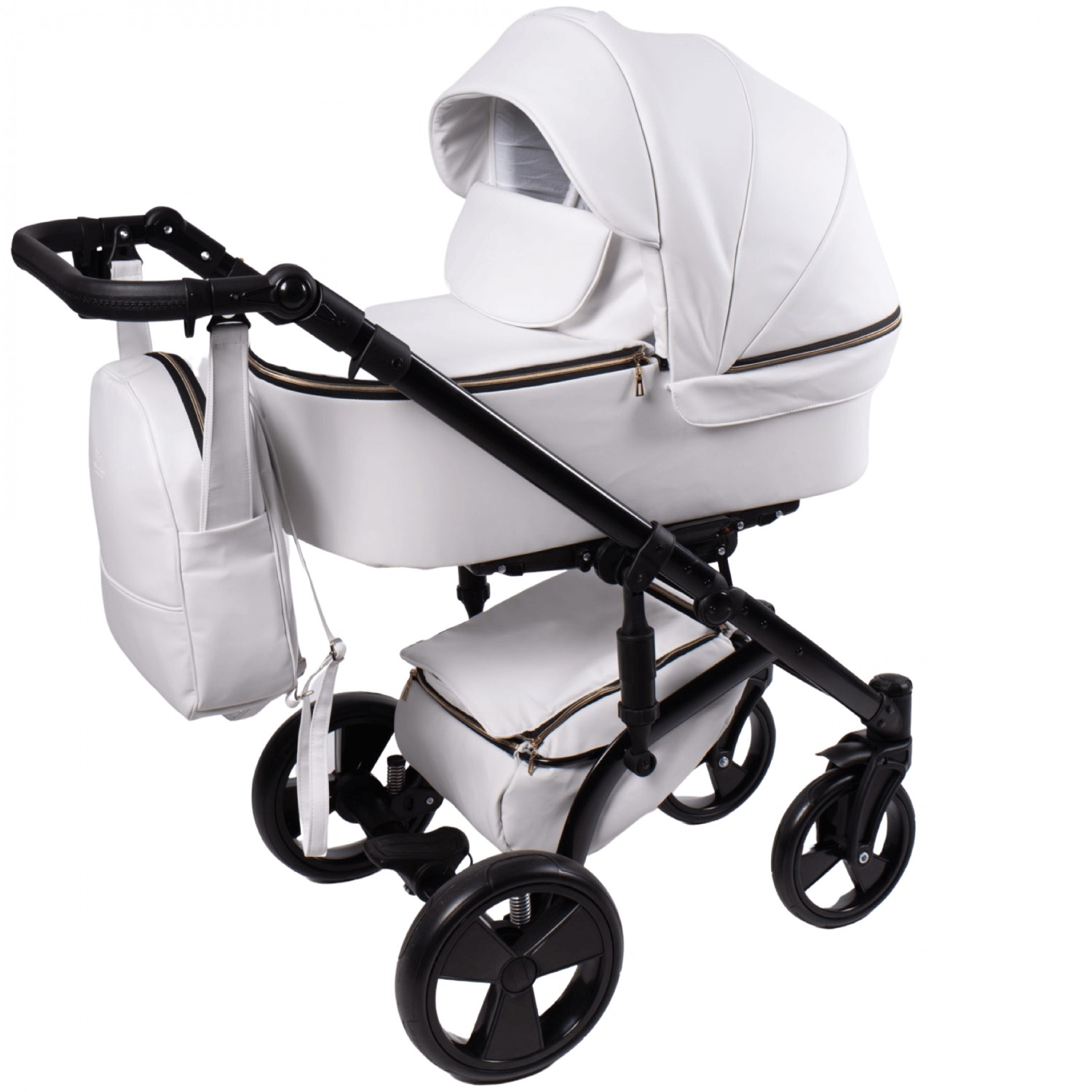 

Універсальна коляска 2 в 1 Baby Pram Almondo Еко-шкіра (Білий)