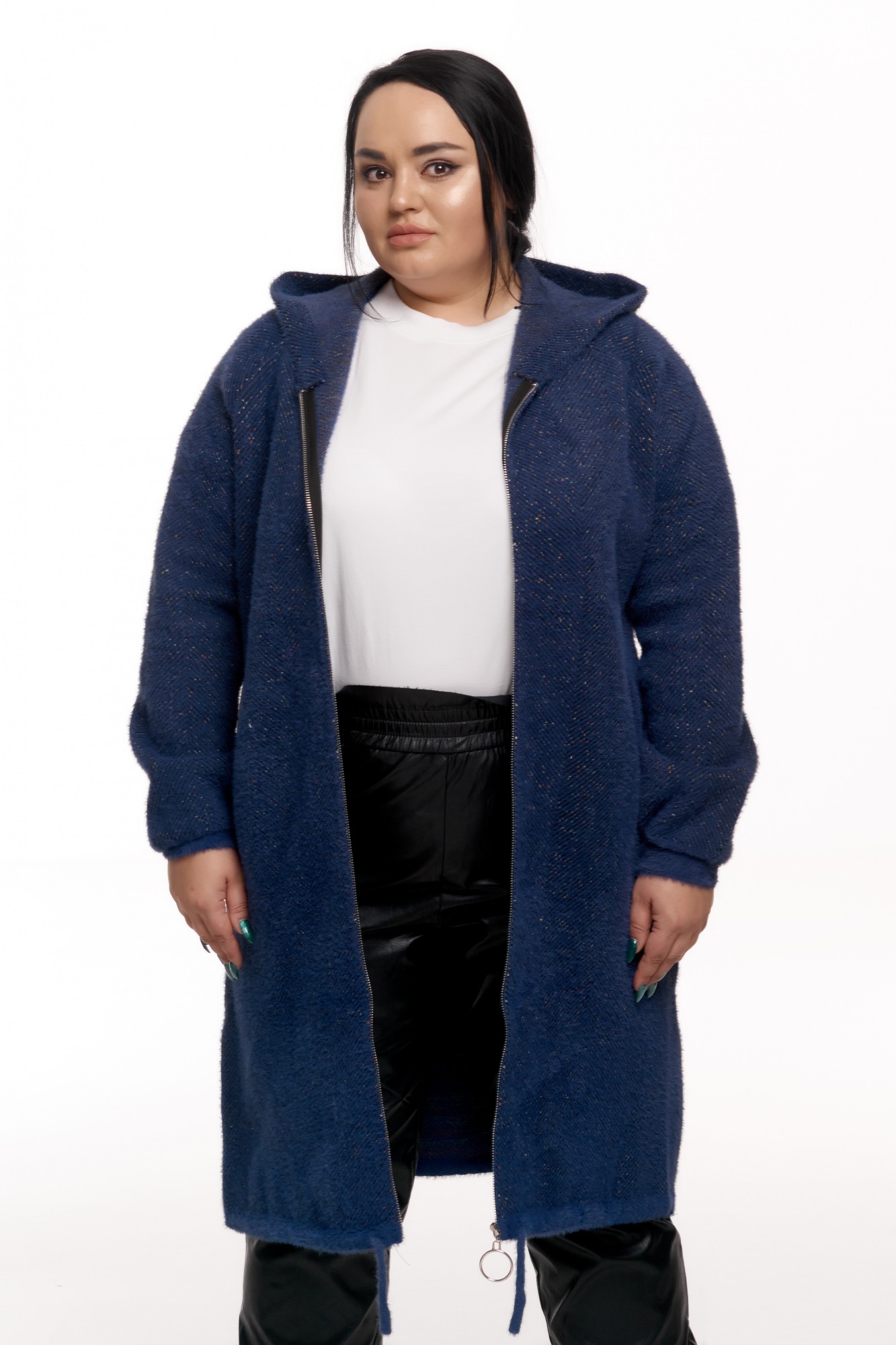 

Довгий Кардиган 4 Сезони. Натуральна Шерсть Альпаки AP-26  Dark Blue, Довгий Кардиган 4 Сезони. Натуральна Шерсть Альпаки AP-26 L Dark Blue