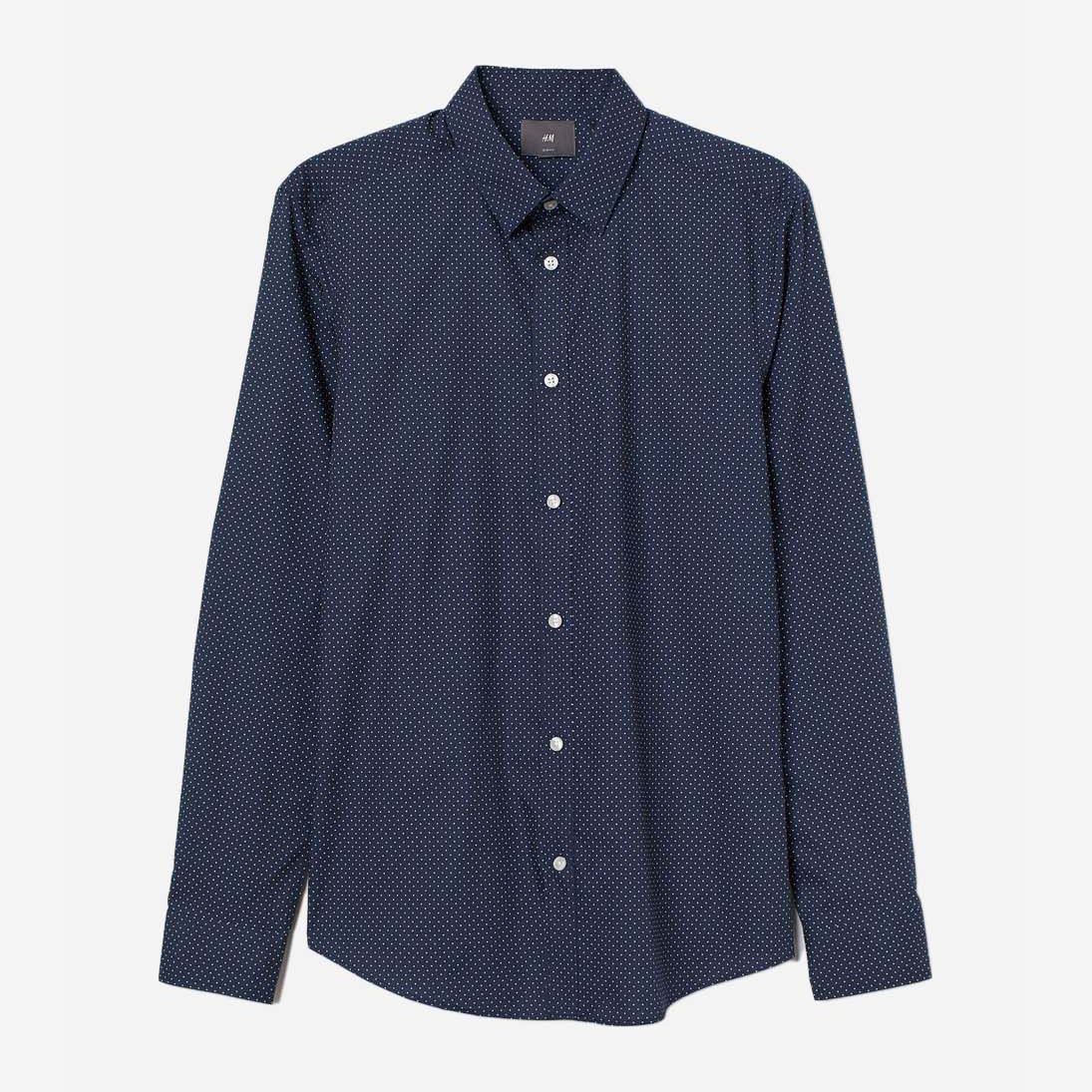 

Рубашка H&M 0781758  Темно-синяя, Рубашка H&M 0781758 XS Темно-синяя