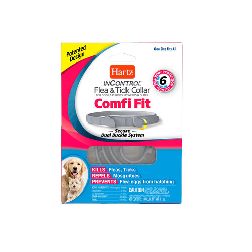 

Ошейник от блох и клещей для собак и щенков InControl Flea & Tick Collar for Dogs and Puppies 66 см Hartz BGL-HTZ-08