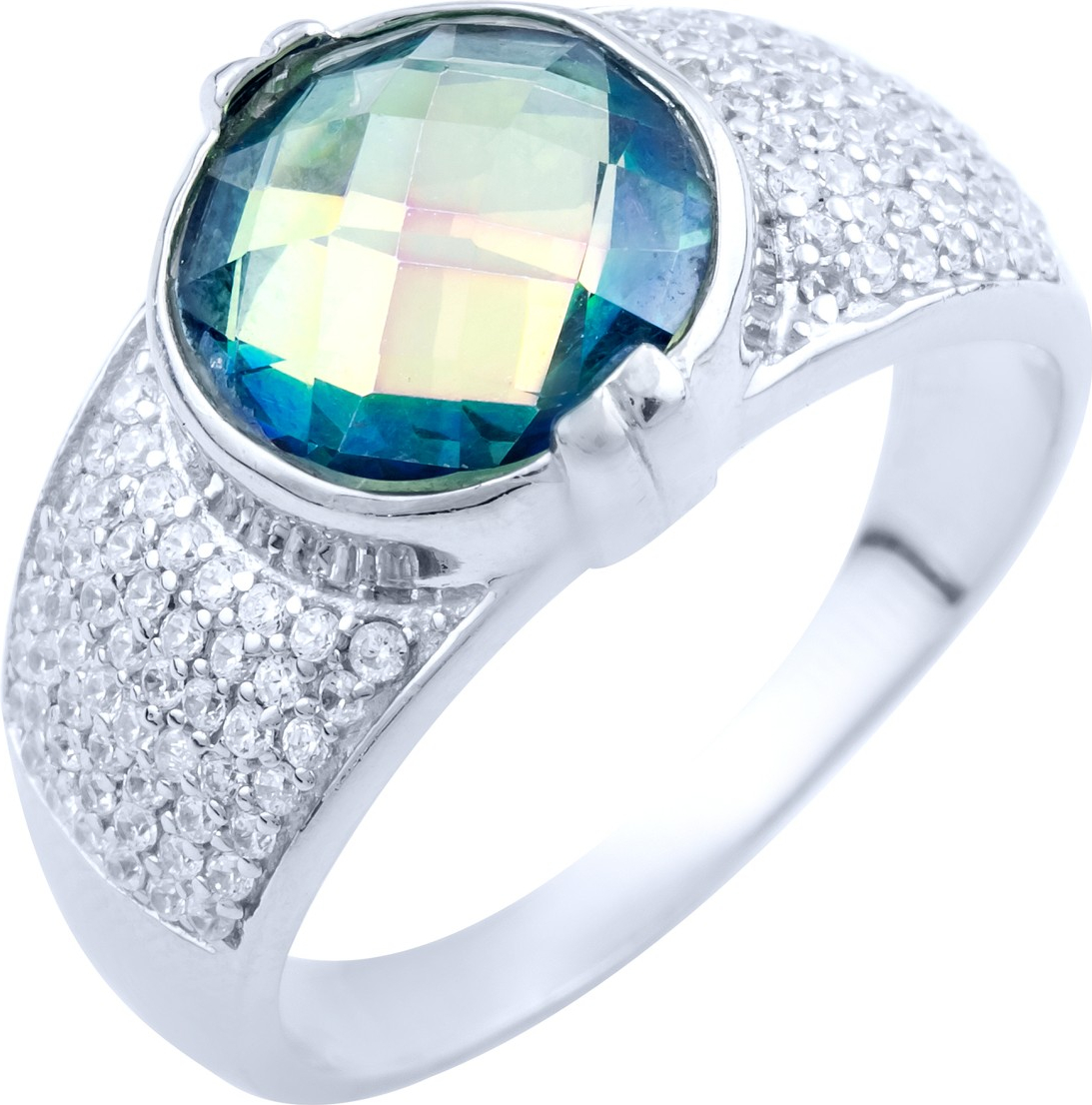

Серебряное кольцо SilverBreeze с натуральным мистик топазом 1837900 18 размер, 18 размер