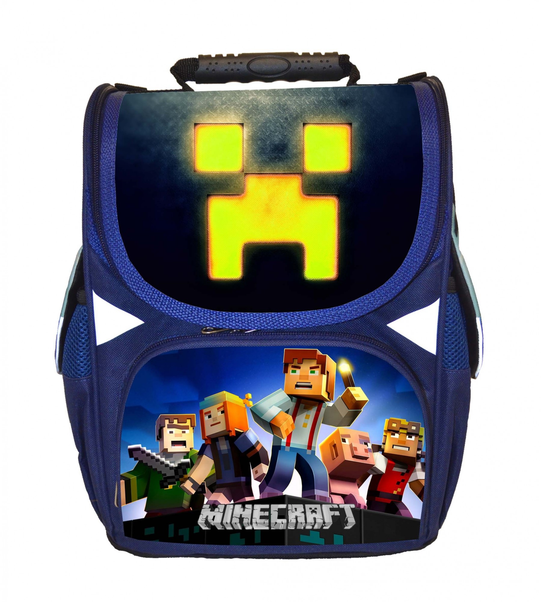 

Рюкзак школьный Ортопедический Ранец AIDA для мальчиков Майнкрафт Minecraft синий (mn-35)