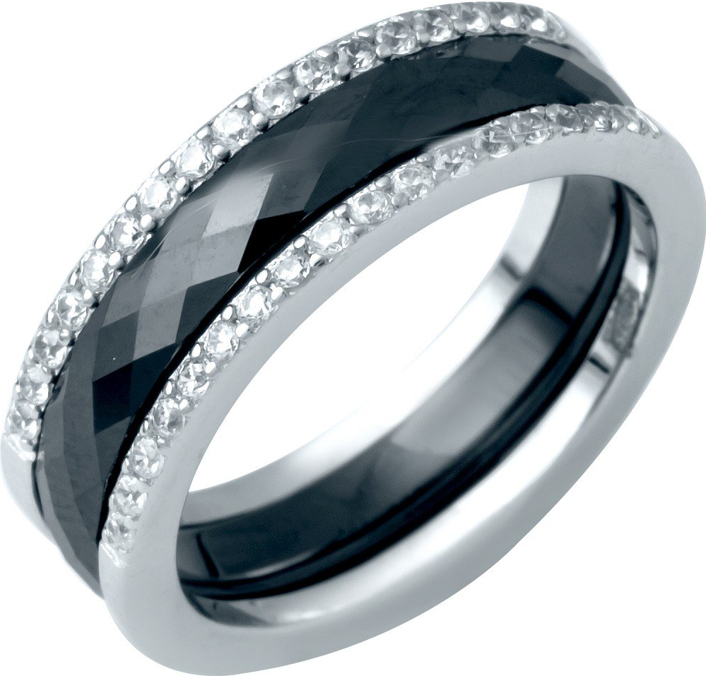 

Серебряное кольцо SilverLine с керамикой 1214503 16 размер, 16 размер