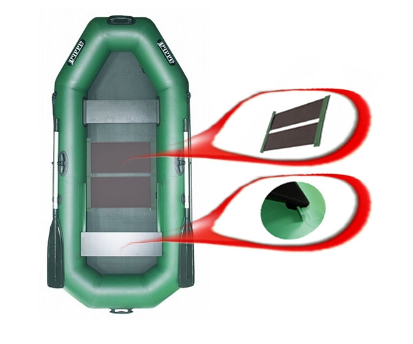 

Ладья ЛТ-250АЕС лодка надувная Ladya 250 с передвижным сиденьем и ковриком