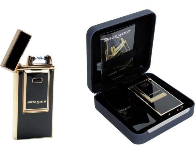 

Зажигалка Silver Match Sm Electronic Arc Igniter черная с золотом