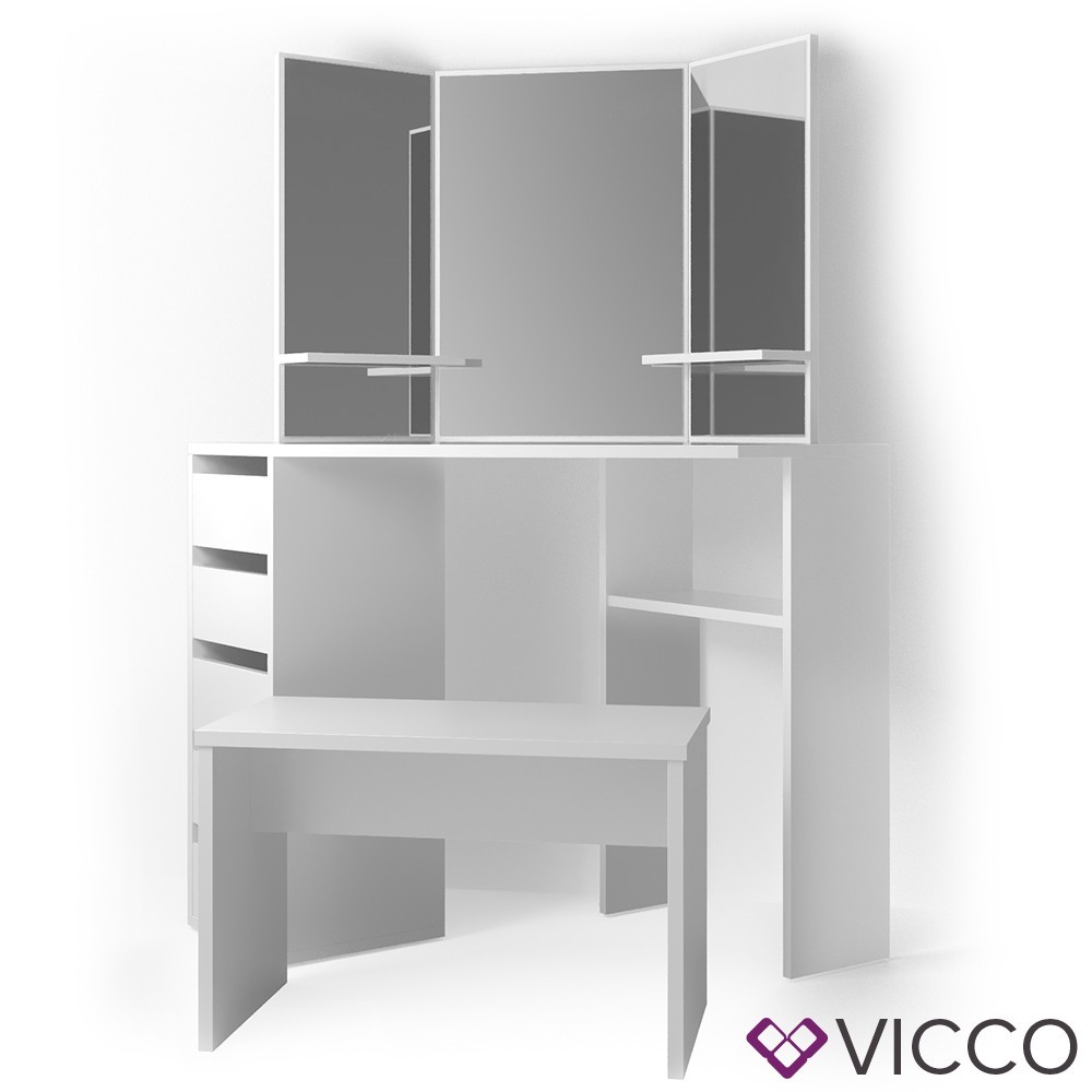 

Угловой трельяж Vicco Arielle со скамейкой, белый